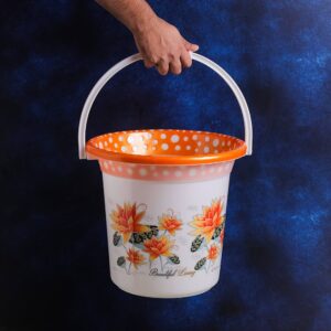 R/F 18Ltr Floral Ring Water Bucket-Print RF11714 - Image 1