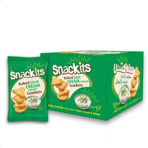 SNACKITS CRACKERS SOUR CREAM & ONION 26GM x12 PCs - Image 1