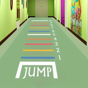 Long Jump Sports Number Floor Sticker - Image 1