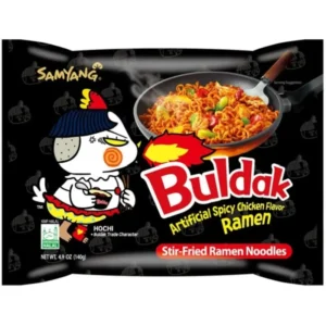BULDAK HOT CHICKEN BLACK NOODLES PKT 140GM - Image 1