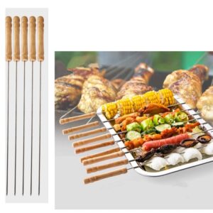 BARBEQUE SKEWERS SS STICK 6PCS SET - Image 1