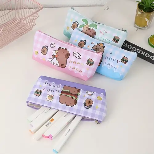 CARTOON PU PENCIL BAG.