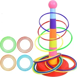 Colorful Plastic Sport Ring Toss Game Set - Image 1
