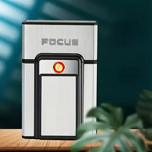 ELECTRONIC LIGHTER WITH CIGARETTE CASE