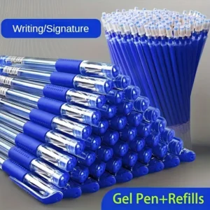 GEL PEN SET 18PCS 0.5MM BLUE - Image 1
