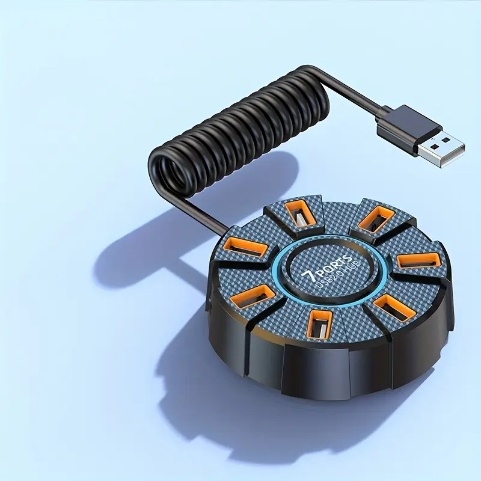 HIGH-SPEED 7 PORTS USBV2.0 HUB WITH LED