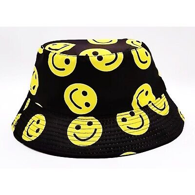 SMILE BUCKET HAT YELLOW & BLACK
