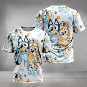 BLUEY FULL PRINT CARTOON PRINT T-SHIRT-1-2 YEARS