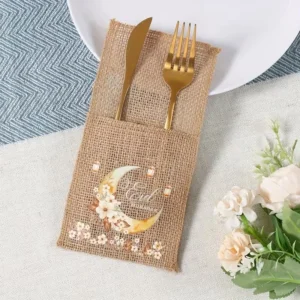 Eid-Themed Linen Bags 5pcs Set