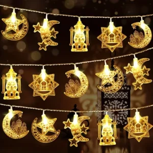 Ramadan Castle Moon and Star Kerosene String Lights 1.5M